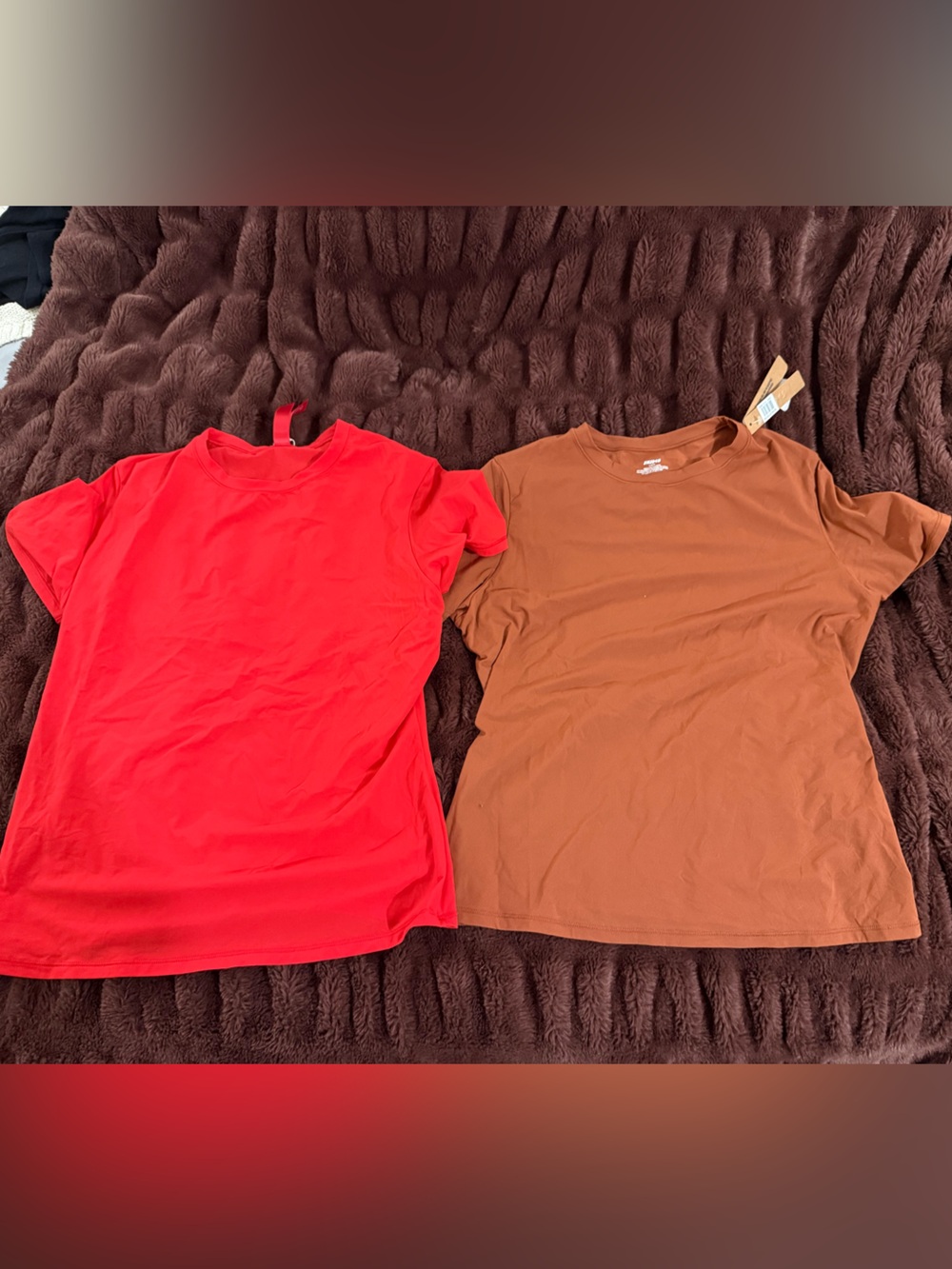 SKIMS Fits Everybody Tee Lot 2 Cherry Saffron Large NWT #22